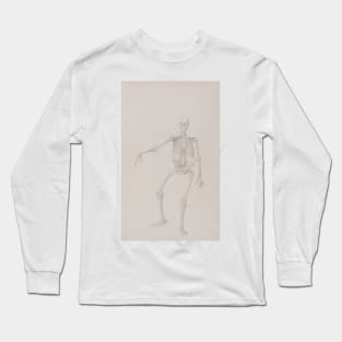 A Comparative Anatomical Exposition of the Structure of the Human Body with that of a Tiger and a Common Fowl: Human Skeleton, Anterior View by George Stubbs Long Sleeve T-Shirt